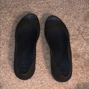 Peep Toe Crocs Flats